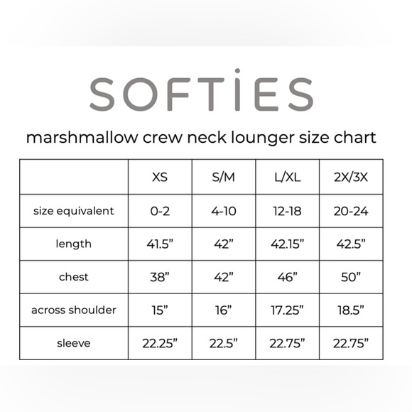 NWOT/SOFTIES Marshmallow Heathered Black Crew neck lounger. 1X/2X - Picture 9 of 11